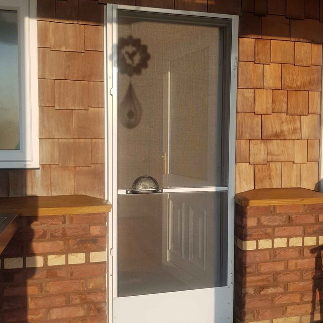 fly screen installed on a home's doorway